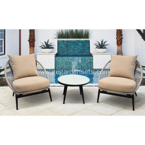 3 pcs new design rope round chair